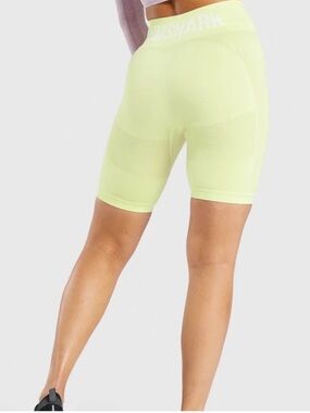 Gymshark Neon Yellow Seamless High-Waist Bike Shorts